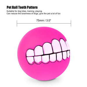 Pet Dog Teeth Style Squeaky Ball Toy