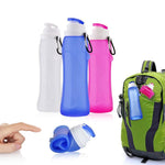 500ml  Foldable Silicone Water Bottle