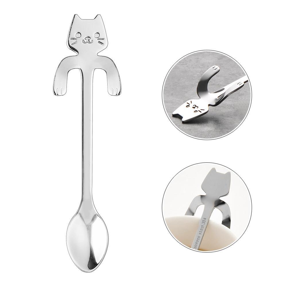 Stainless Steel Cute Cat Tea Spoon